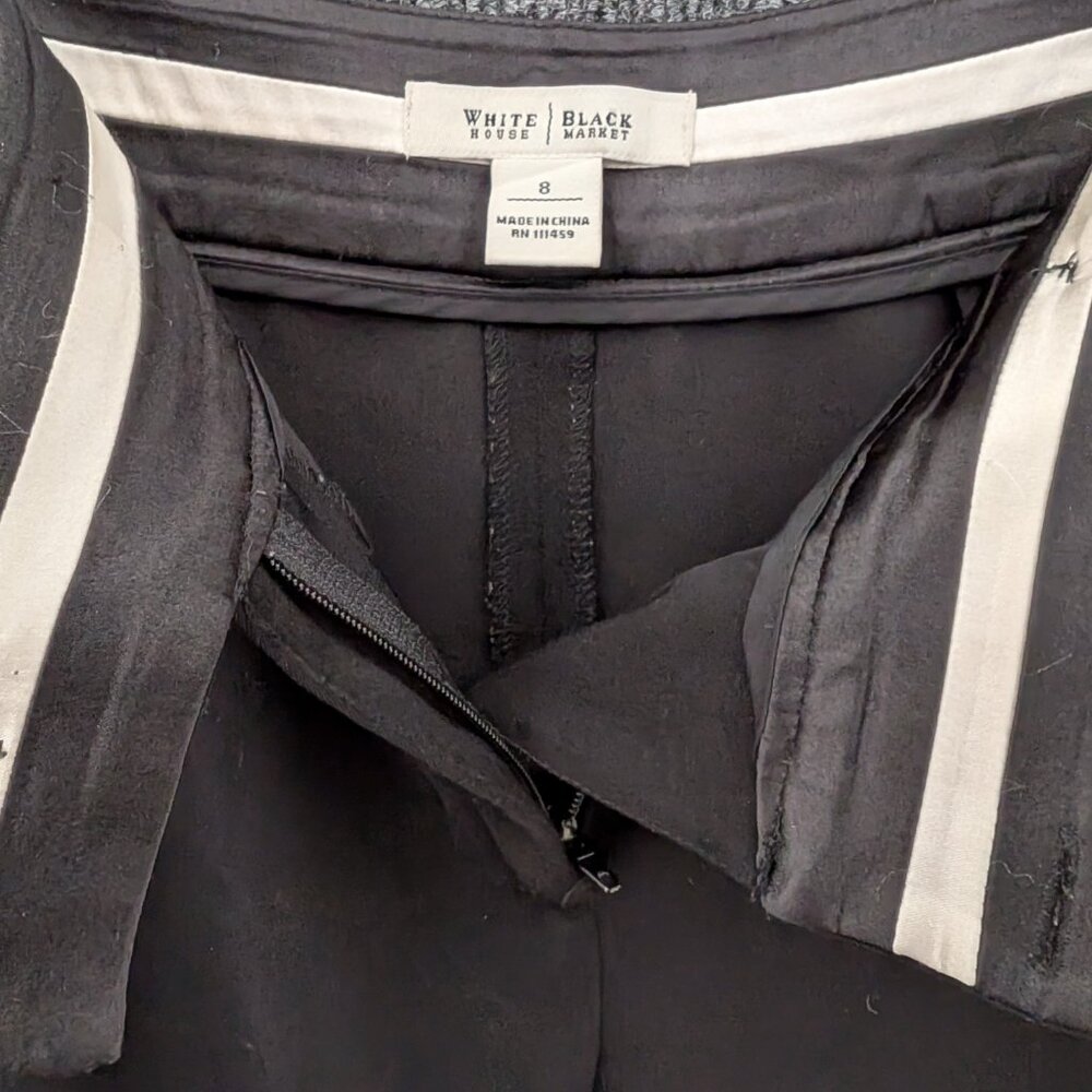 Wide-Leg Cuffed Black Dress Pants - Picture 4 of 5